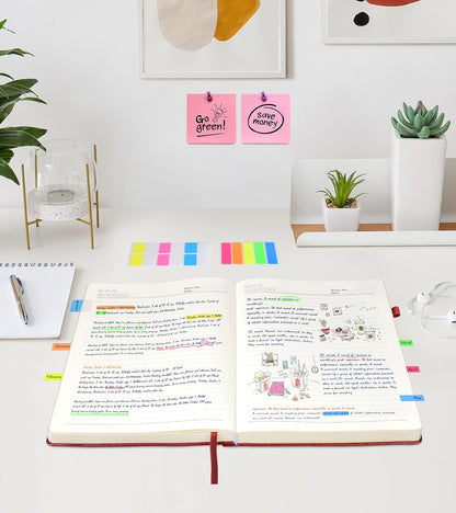 Lined Journal Notebook -365 Pages A5 Thick Journals for Writing Ruled Notebook, Hardcover Leather Journal for Women Men Daily Journal Notebook for Work, Note Taking, 100Gsm Lined Paper( 5.75'' X 8.38'' Green)