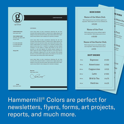 Hammermill Colored Paper, 20lb Pink Printer Paper, 8-1/2 x 11- 1 Ream (500 Sheets) - Made in the USA, Pastel Paper, 103382R