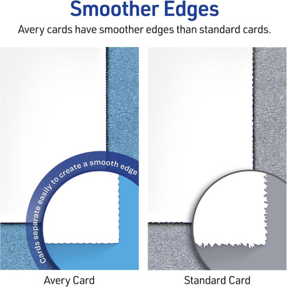 Avery Printable Tent Cards with Sure Feed Technology, 2" x 3.5", White, 160 Blank Place Cards for Laser or Inkjet Printers (5302)