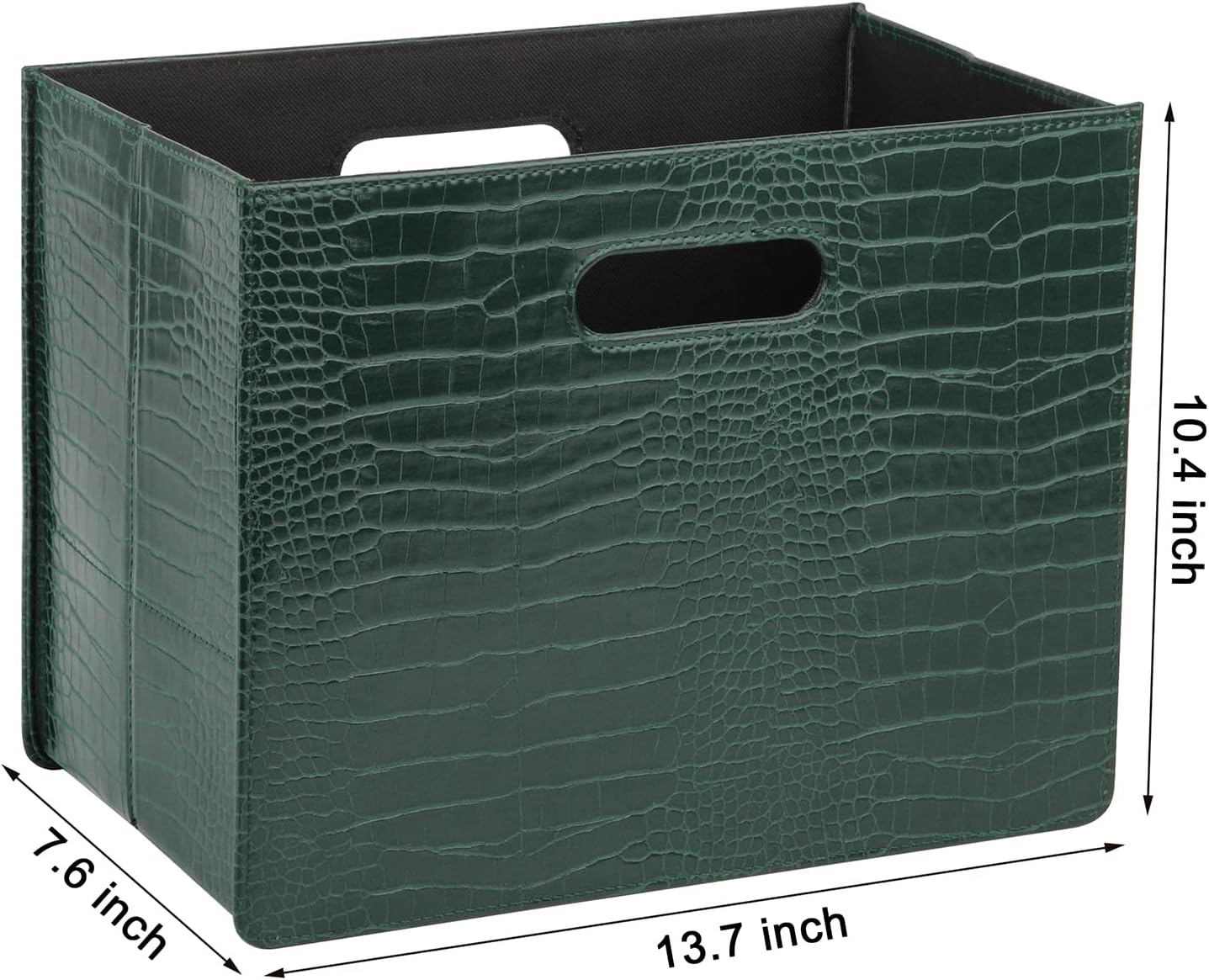 HofferRuffer Magazine Basket Holder, Foldable Magazine Rack, Document File Holder Organizer, File Folder, Newspaper Storage Bin Organizer for Home or Office (Brown)