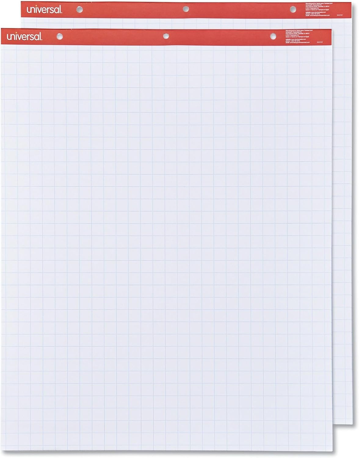 Universal 35602 Recycled Easel Pads, Quadrille Rule, 27 x 34, White, 50 Sheet (Case of 2 Pads)