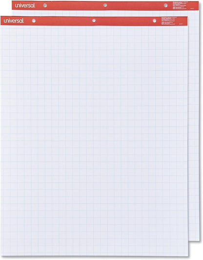 Universal 35602 Recycled Easel Pads, Quadrille Rule, 27 x 34, White, 50 Sheet (Case of 2 Pads)