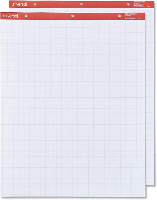 Universal 35602 Recycled Easel Pads, Quadrille Rule, 27 x 34, White, 50 Sheet (Case of 2 Pads)