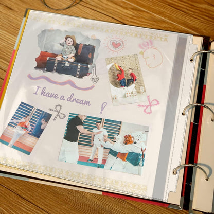 Vmiapxo 100 Pack Scrapbook Refill Pages 12x12 Inch, Clear Page Protectors Fit 3 Ring Scrapbooking Binder & 12 x 12 Photo Album, Heavyweight Plastic Protective Sleeves, Sheet Protectors