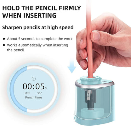 Aogwat Pencil Sharpener Electric Pencil Sharpener for Kids, Blade to Fast Sharpen, Suitable for No.2/School/Classroom/Office/Home (Black)
