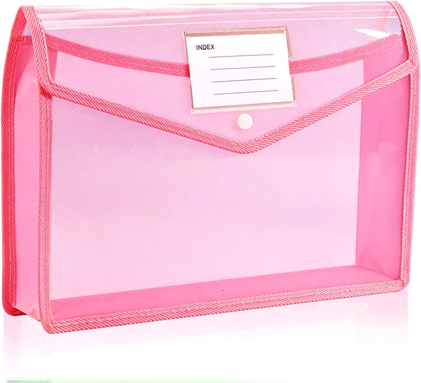 Plastic Expanding File Folder, Folders for Documents, Transparent Envelopes with Elastic Closure, File Folder Organizer Holder, Large Capacity, Fit Letter/A4 Size (2Pcs)