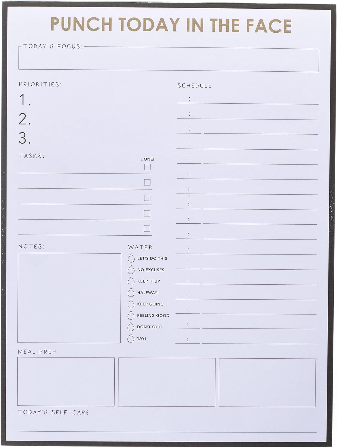 Graphique Large Notepad, Brush Strokes – 6" x 8", Cute Notepad with 150 Tear-Off Sheets, Features the Word “Notes” on Every Page – Perfect for Note Taking, List Making, and More