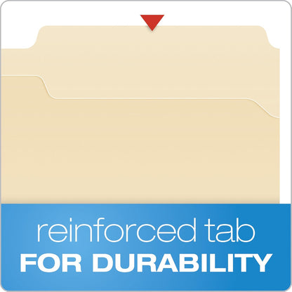 Pendaflex Manila Fastener Folders, Legal Size, 2 Fasteners, 1/3 Cut, 50/BX (FM313EE)