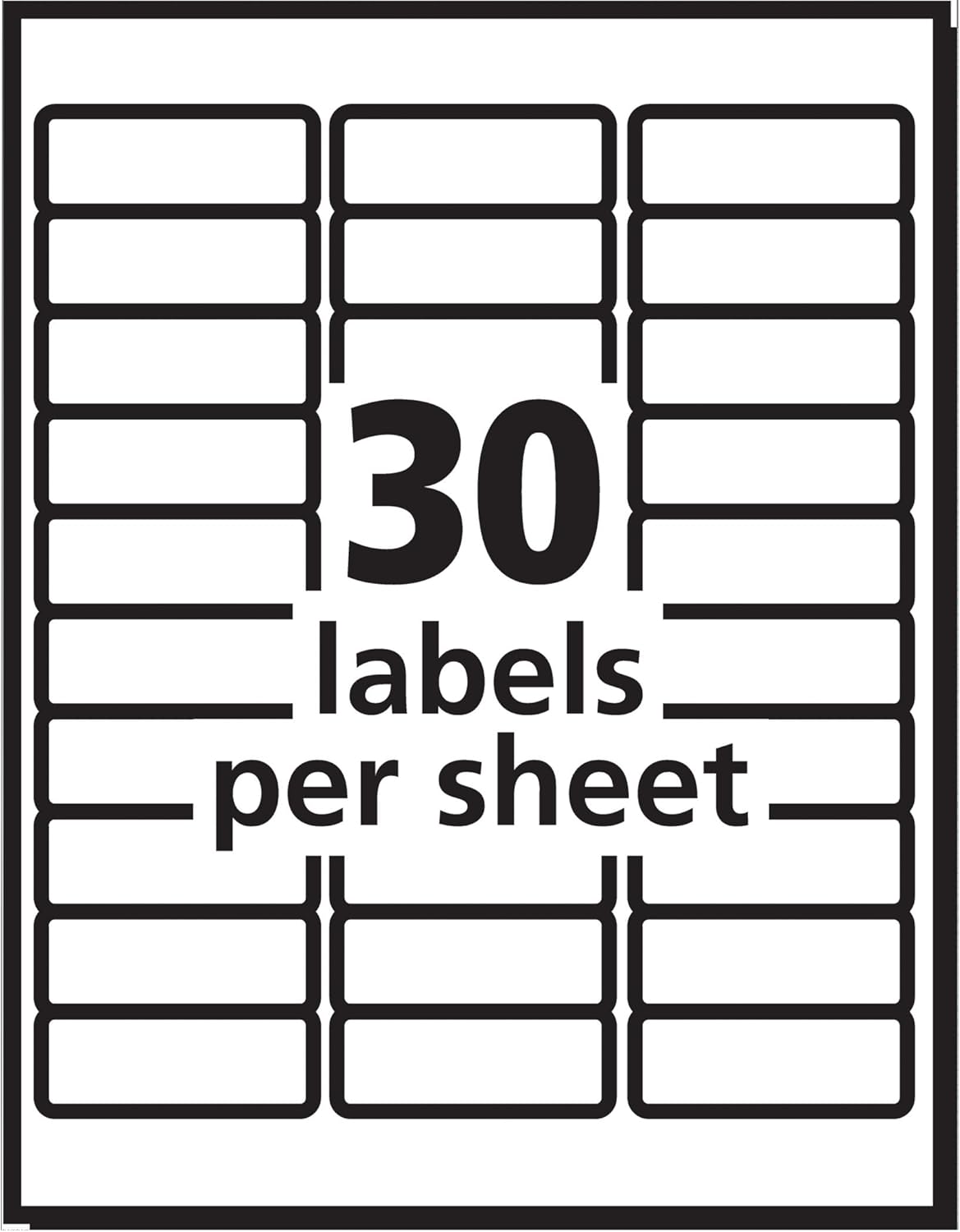 Avery Easy Peel Printable Address Labels with Sure Feed, 1" x 2-5/8" Customizable Stickers, White, 7,500 Blank Mailing Labels, Great for Mailing, Shipping, and More (45160)