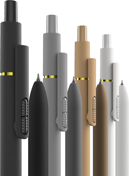 Hiacry 8 Pcs Gel Pens - 0.7mm Fine Point Smooth Writing Black Ink, Quick-Dry Long Lasting Fidge Pens, School & Office Supplies for Men Women