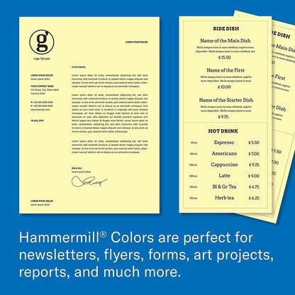 Hammermill Colored Paper, 20lb Pink Printer Paper, 8-1/2 x 11- 1 Ream (500 Sheets) - Made in the USA, Pastel Paper, 103382R