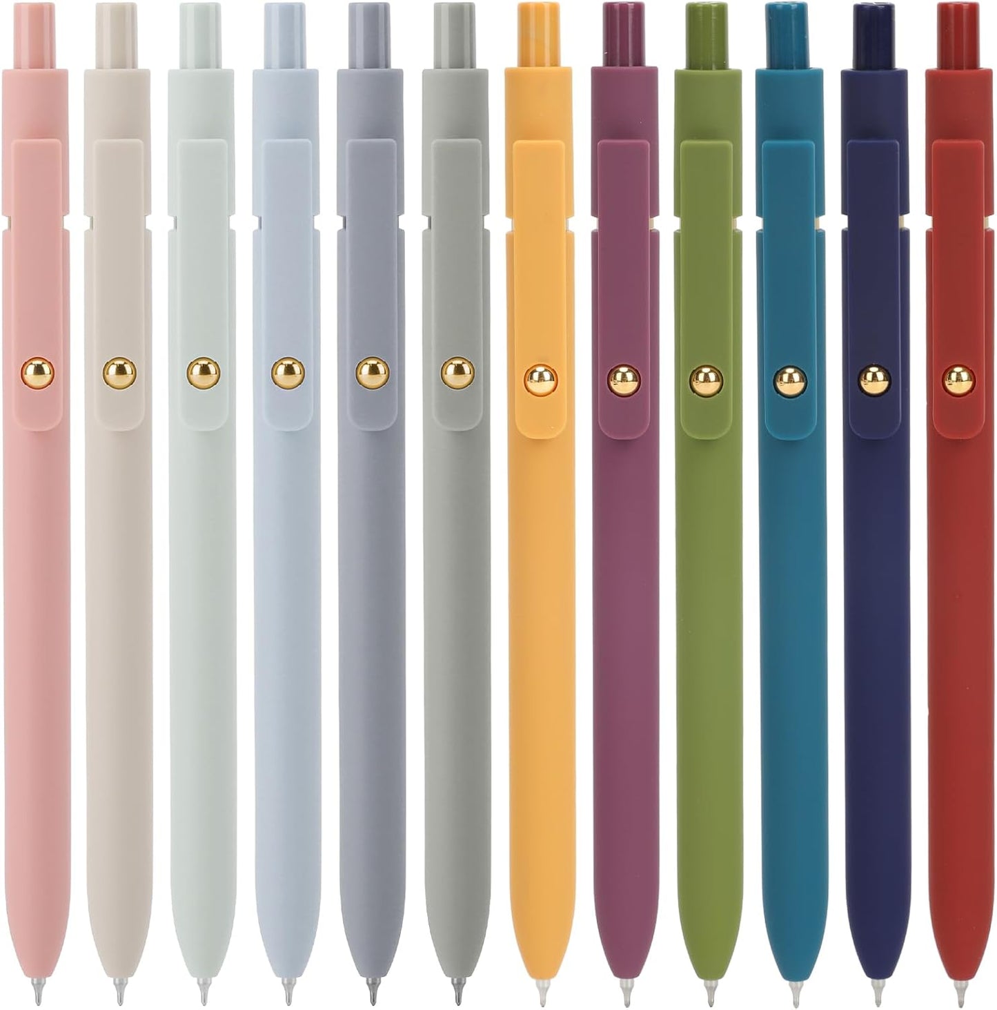Ddaowanx Gel Pens, 6 Pcs 0.5mm Quick Dry Black Ink Pens Fine Point Smooth Writing Pens, Cute Office School Supplies Gifts for Women