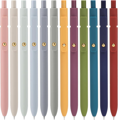 Ddaowanx Gel Pens, 6 Pcs 0.5mm Quick Dry Black Ink Pens Fine Point Smooth Writing Pens, Cute Office School Supplies Gifts for Women