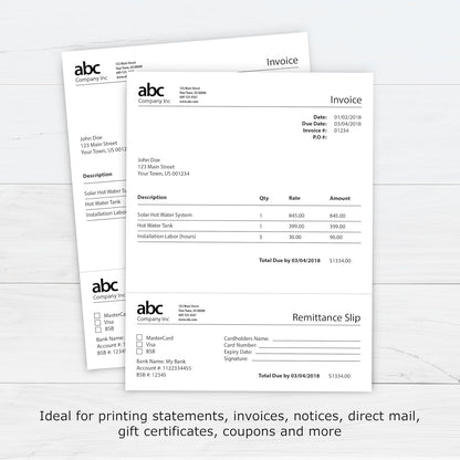 PrintWorks Professional 3 2/3" Horizontal Perforated Paper 8.5” x 11” - Perfect For W-2, 1099, & Statement Use - Made in the USA - 500 Sheets - 20 lb - Printer Compatible - White (04124)