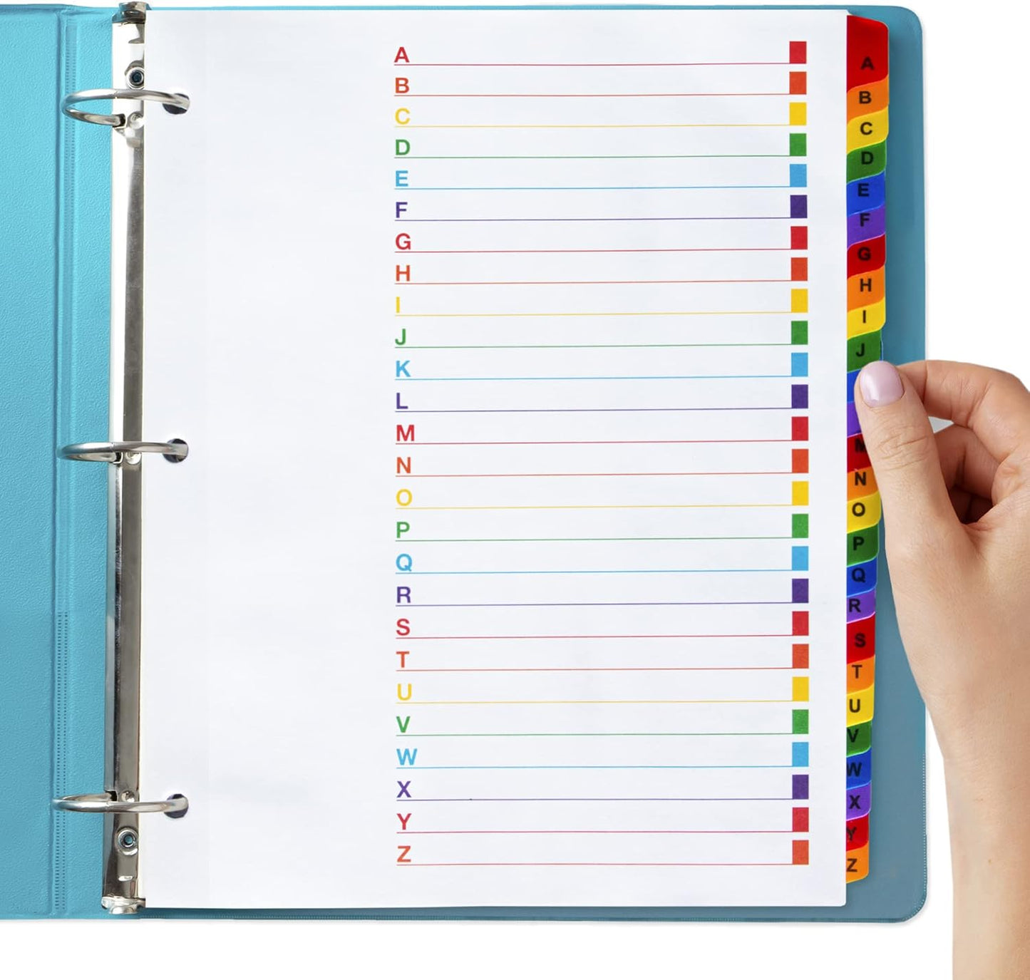 Alphabet Binder Dividers for 3 Ring Binder - (3 Sets of 26), 8.5 x 11 Letter Size, A-Z Dividers - Easy Organization and Maximum Coverage