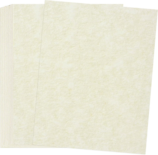 30 Sheets Parchment Paper - Creamy White 8.5” x 11” Letter Size Parchment Card Stock 65lb Heavyweight Paper Thick Vintage Paper for Certificate, Crafts, Business Cards, Invitations PAP04CW
