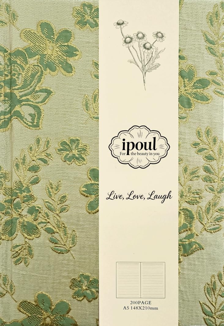 ipoul Flower Notebook, A5, 6x8, Hardcover, Lay Flat, Lined Paper, Journal for Women, Writing Notebook, Pretty, Hibiscus, Pink, Birthday Gifts for Women, Wedding Shower Gifts, Mothers Day Gift