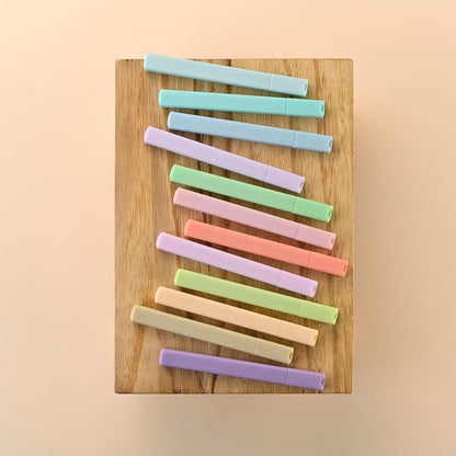 konket- Aesthetic Bible Highlighters No Bleed, Cute Pastel Highlighters, 12 pcs Chisel Tip