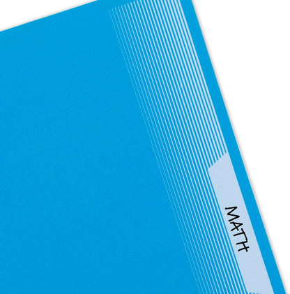 Mead Spiral Notebooks, 1 Subject, Wide Ruled Paper, 8" x 10-1/2", 100 Sheets, Assorted Colors, 5 Pack (930093)