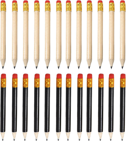 Golf Pencils Bulk,Pre Sharpened Pencils, Mini mall Pencils,Baby Shower Pencils Bridal Shower Pencils Half Pencils(24Pcs)
