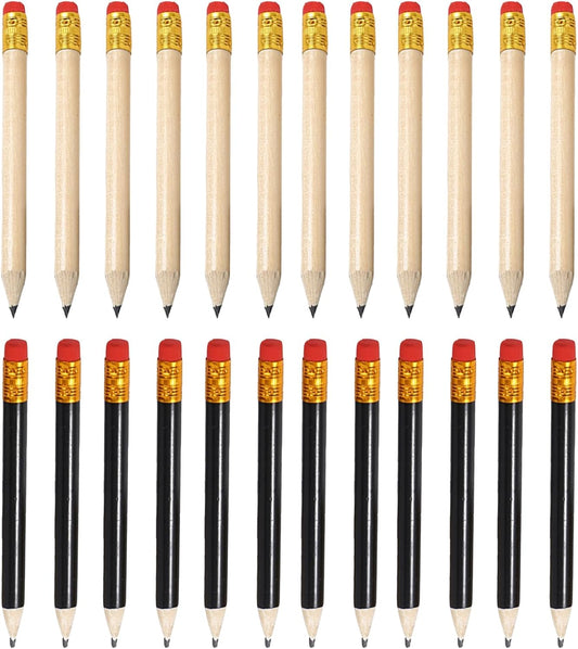 Golf Pencils Bulk,Pre Sharpened Pencils, Mini mall Pencils,Baby Shower Pencils Bridal Shower Pencils Half Pencils(24Pcs)