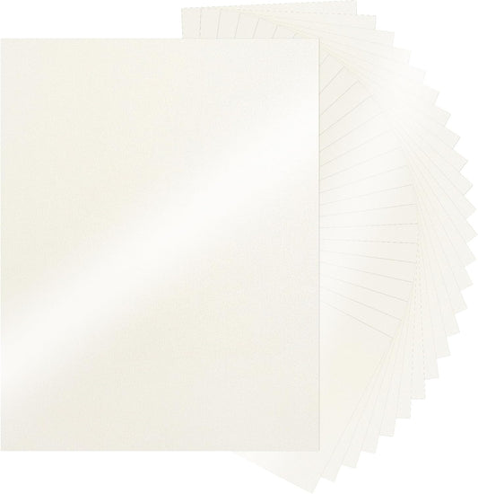 White Shimmer Cardstock Paper, 120 Sheets 250gsm/92Ib Pearlescent Paper for Crafts, Double-sided Shiny Cardstock for Gift Wrapping Birthday Wedding Decoration UAP18120