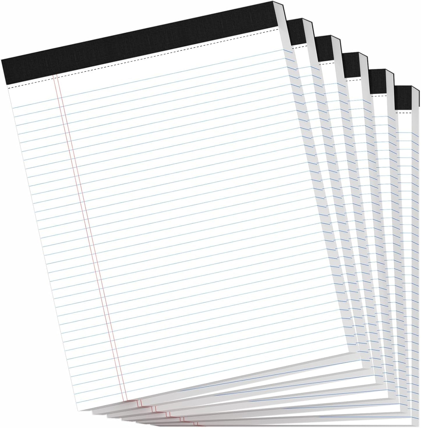 24 Pack Legal Pads 8.5" x 11", Wide Ruled Writing Notepads, 50 Sheets/Pad, Perforated Pages, 1200 Sheets Lined Paper for School Office Supplies