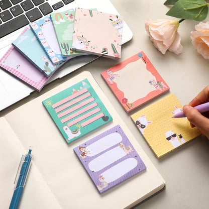 9 Pads Wildflower Sticky Notes 3x3 Inch Cute Self Stick Notepads Notes Adhesive Memo Pad Office Decor Gifts for Students School Teacher Meeting Office Supplies