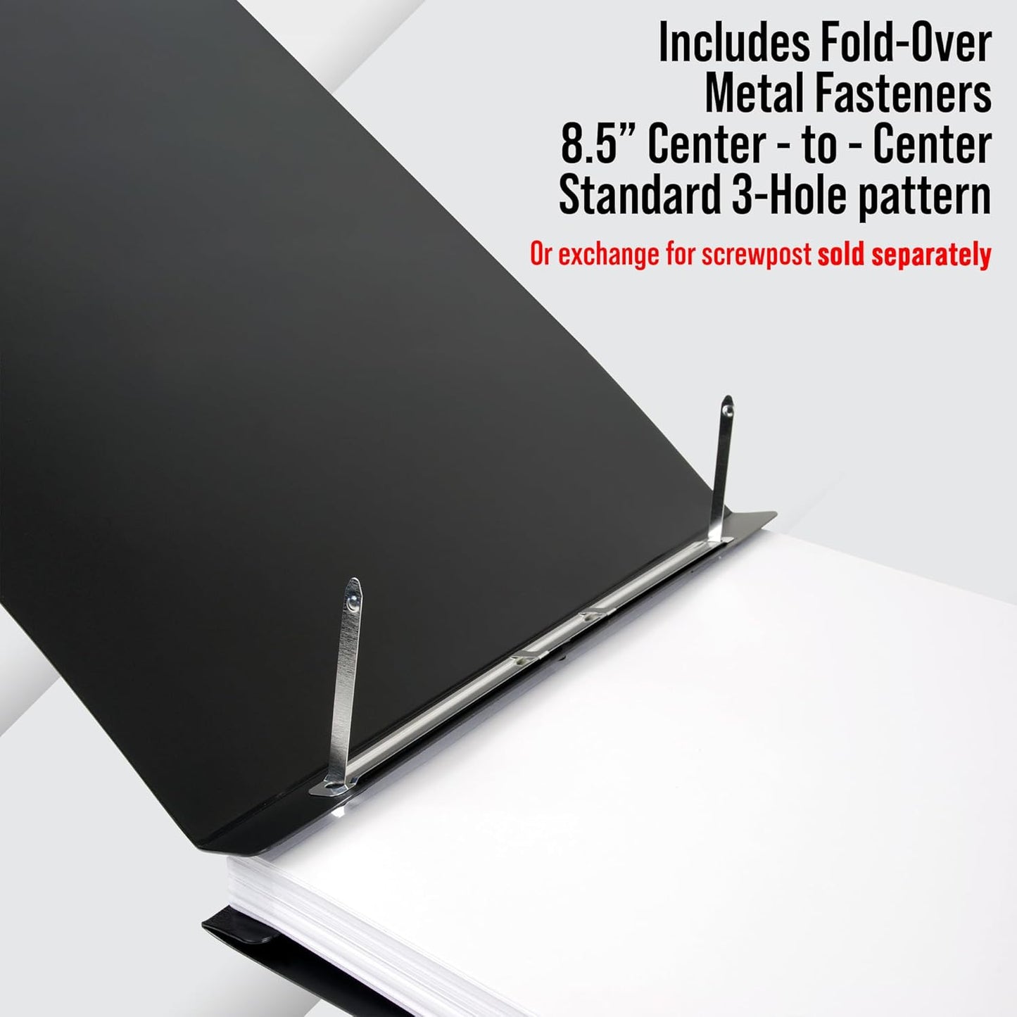 11x17 Report Cover Pressboard Binder Poly Panels Includes Fold-Over Metal Fasteners Blue Package of 6