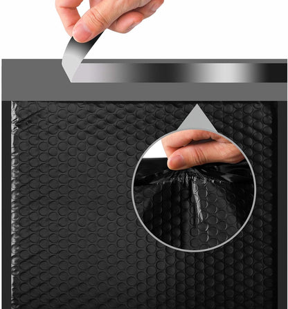 Metronic Bubble Mailers 8.5x12" 40 Pack Black Padded Envelopes Usable Size 8.5 x 11" Strong Adhesion Bubble Envelopes Medium Mailing Envelopes Bubble Padded for Small Business Shipping Books Clothes