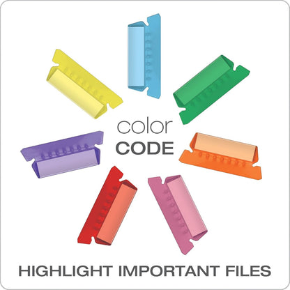 Pendaflex Hanging Folder Tabs, 2", Clear Yellow, 25 Tabs and Inserts per Pack (42 YEL)