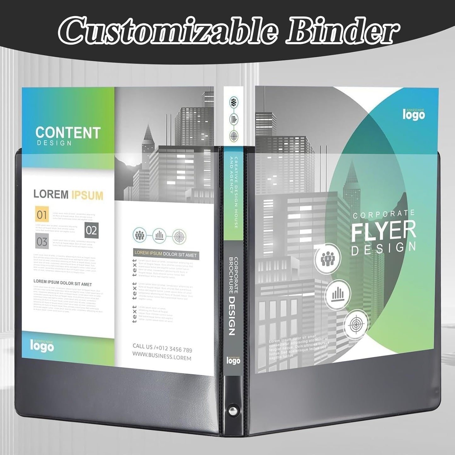 CIXILDTS 0.5-inch Round Ring Binder, Durable 1/2" 3 Ring Binder Fit Letter Size Paper, Presentation View Binders, White,12-Pack