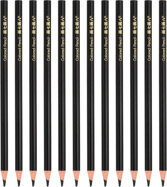 PATIKIL Orange Colored Pencils Set,12 Pcs Oil Color Pencils Wooden Coloring Drawing Pencil for Artists Art Painting