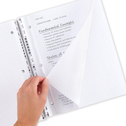Five Star Loose Leaf Paper, Graph Ruled Insertable Notebook & Binder Filler Paper, 8-1/2" x 11", Reinforced T-Tabs, 75 Sheets (170180)