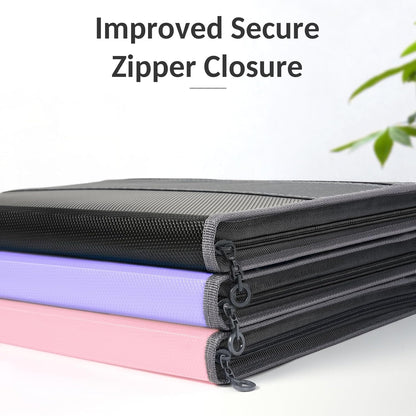 Sooez Accordion File Organizer with Safe Zipper, 12 Pocket Expanding File Folder with Front Pencil Pouch, Portable Monthly Paper Bill Tax Receipt Organizer, School Office Supplies, Letter Size, Grey