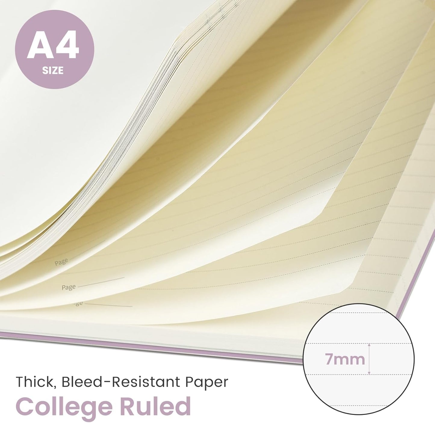 Taja Large Spiral Lined Journal for Women, 8.5" x 11" Notebooks for Work Collge Ruled, A4 Aesthetic Cute Journaling Notebooks for Writing, Plastic Cover, Celestial