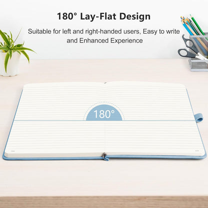 RETTACY Graph Grid Paper Notebook, 192 Pages, A5 Medium Size (5.7'' x 8.3''), 5 Squares per Inch, Leather Hardcover, 100 GSM Thick Paper, for School, Students, Math, Engineering (Brown)
