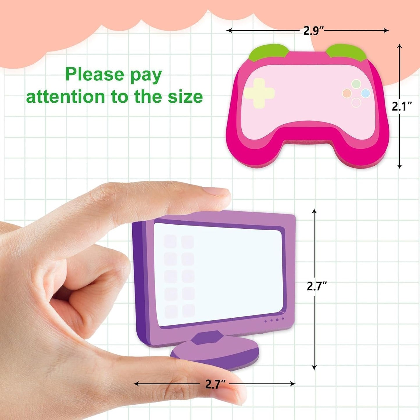 Fancy Land 24 Pads Cute Sticky Notes Self Sticky Notepads for Teachers Classrooms 720 Sheets Memo Pads Teacher Appreciation Nurse End of Year Graduation Gift Home Office Supplies Musical Notes