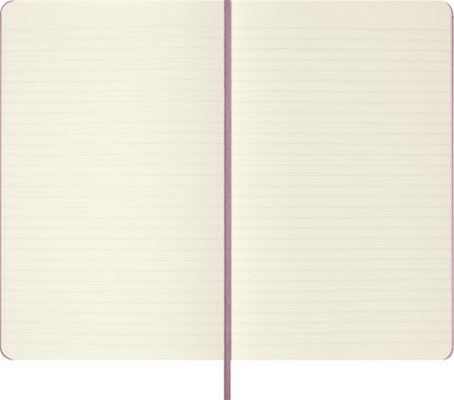 Moleskine Colored Patterned Notebook, Hard Cover, Large (5" x 8.25") Ruled/Lined, Majestic Pink, 240 Pages