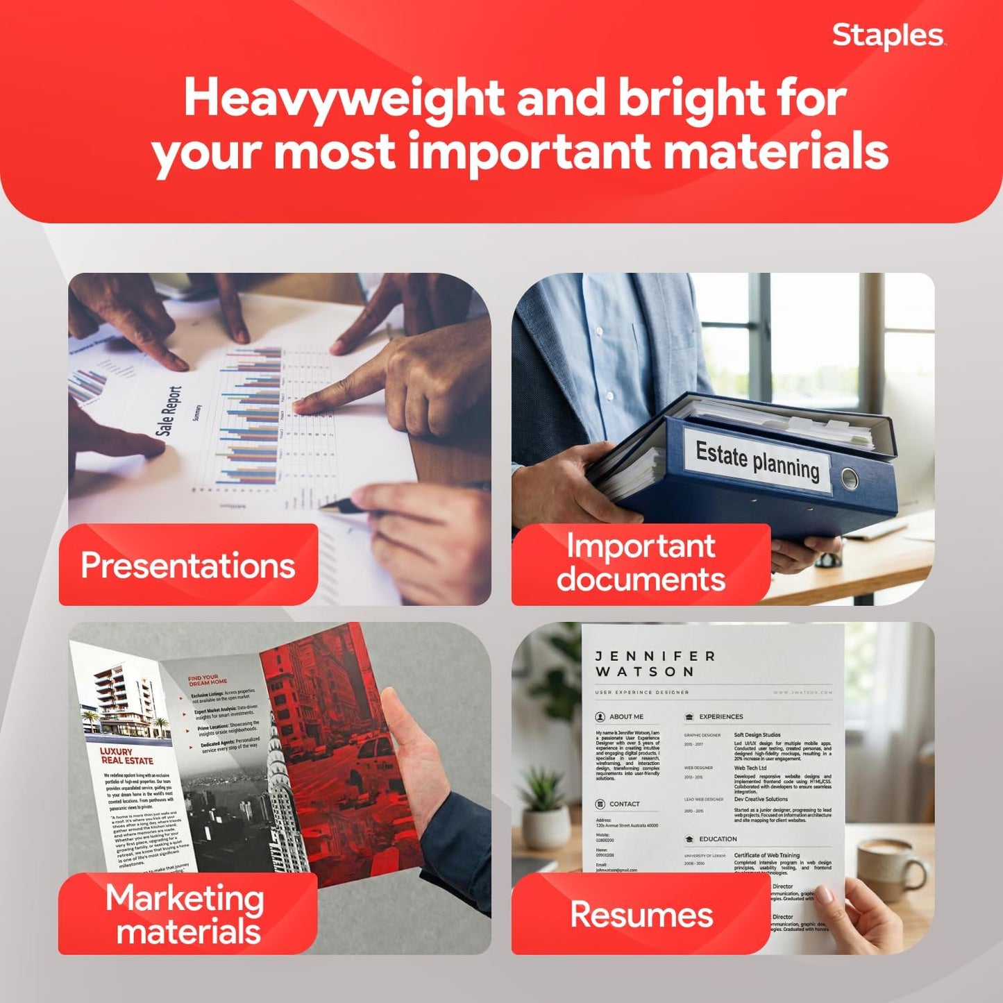 Staples 8.5-Inch X 11-Inch Laser Paper 32 Lbs. 98 Brightness 500/Rm
