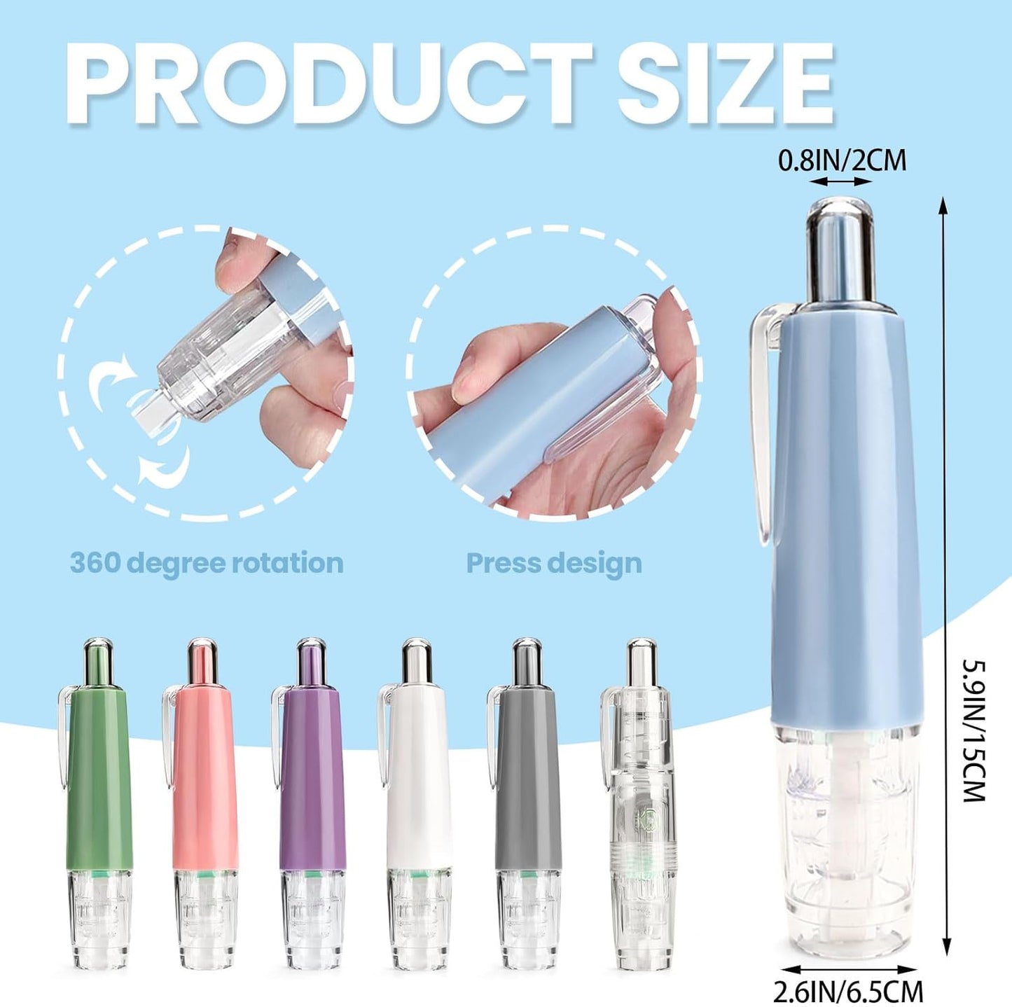 Refillable Retractable Correction Tape Refill, 12 Pack Correction Tape Refills Easy to Use Applicator, Pen Shaped Applicator Refills for School Office Journal Wrong Writing Instant Correct (Pack, 12)