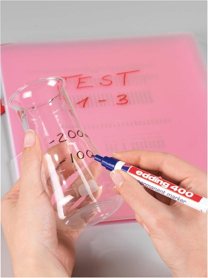 edding 400 Permanent Marker - Violet - 1 Pen - fine Round tip 1 mm - Waterproof, Quick-Drying, Smear-Proof pens - for Cardboard, Plastic, Wood, Metal, Glass and Fabric