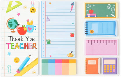 B1ykin Cute Sticky Notes Set - Stay Alive Skeleton Shaped Self-Stick Notes Pad, 550 Sheets Writing Memo Pages Sticky Notepad for Teacher Appreciation Gifts, School Office Supplies (Funny Skeleton) - Colors A
