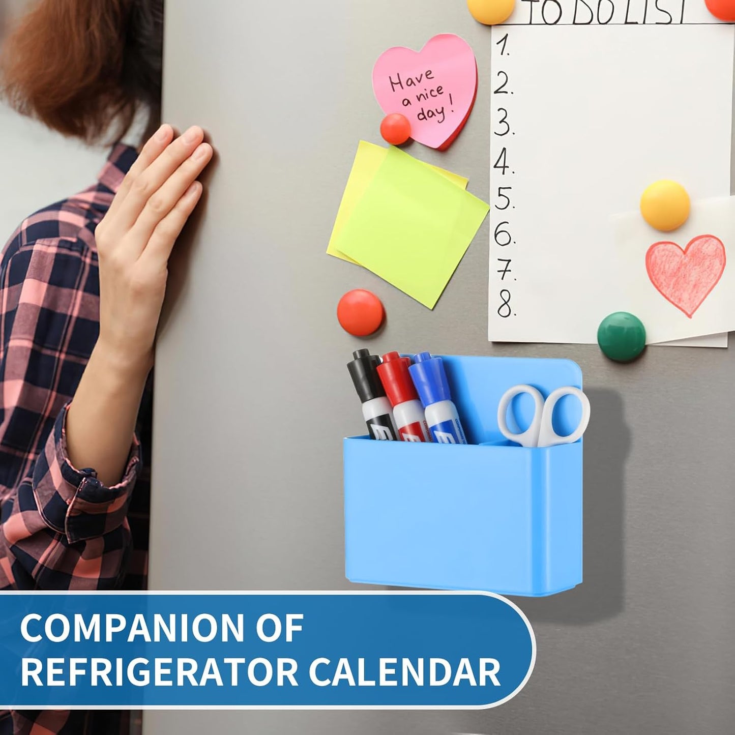 Camelmother 2Magnetic Marker Holder For Whiteboard Dry Erase Marker Holder For Office Refrigerator Fridge Classroom Must (black)