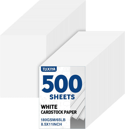 TUXIYA 300 Sheets Black Cardstock Paper,8.5 x 11 Inch Cardstock Paper,180 GSM/65LB Card Stock Printer Paper for Art,Invitations,DIY Cards,Watercolor & Craft Projects