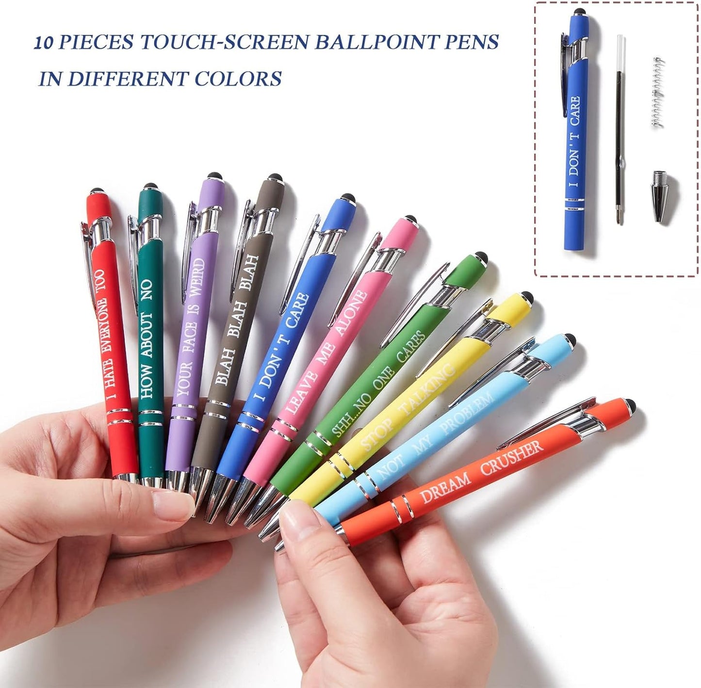 20 Pieces Ballpoint Pen Refills Black Ink 1.0mm Medium Point Smooth Writing Replacement Gel Ink Refills for Retractable Ballpoint Pen School Office Supplies