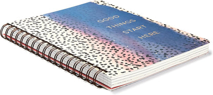 Compendium Spiral Notebook – Expect the Best Things to Happen Today – A Designer Spiral Notebook with 192 Lined Pages, College Ruled, 7.0" W x 9.25" H