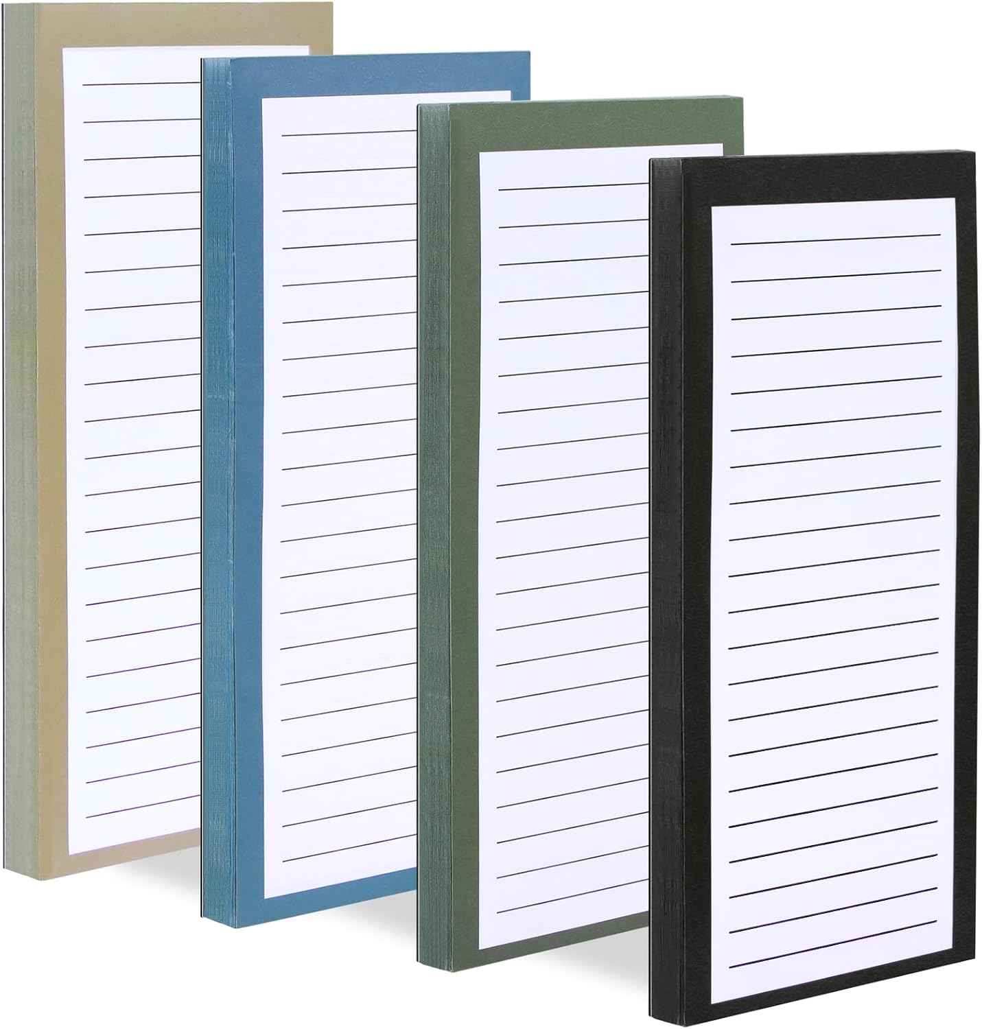 FLIPPED 4 Pack Magnetic Notepads for Refrigerator, Notepad Grocery List Large Magnet Pad for Fridge,Full Magnet Back Design Magnetic Memo Pads for Grocery List, Shopping List, to-Do List(200 Sheets)