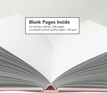 CovoBook™ Blank Hardcover | Premium Sketchbook Journal Guest Book | Photo Prop Home Decor (Black, Size 9)