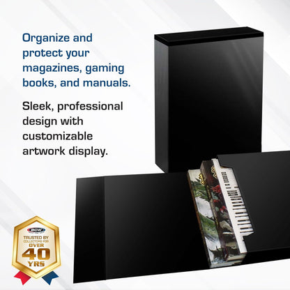 BCW Magazine File Holder - Black | Holds up to 20 Magazines | Magnetic Closure | Magazine Storage Box Holder | Magazine Box Ideal Organizer for Collectors and Storage Solution for Loose Magazines